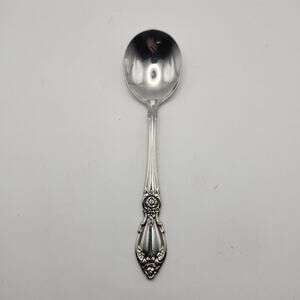 Oneida Community Louisiana Stainless Round Bowl Cream Spoon 7in Flatware
